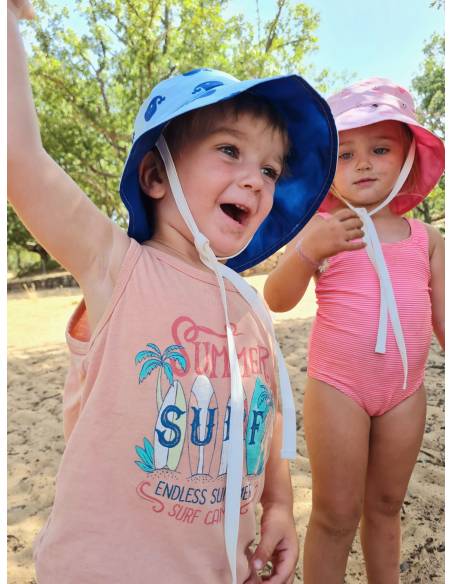 Sombrero reversible con protección solar - Piratas
