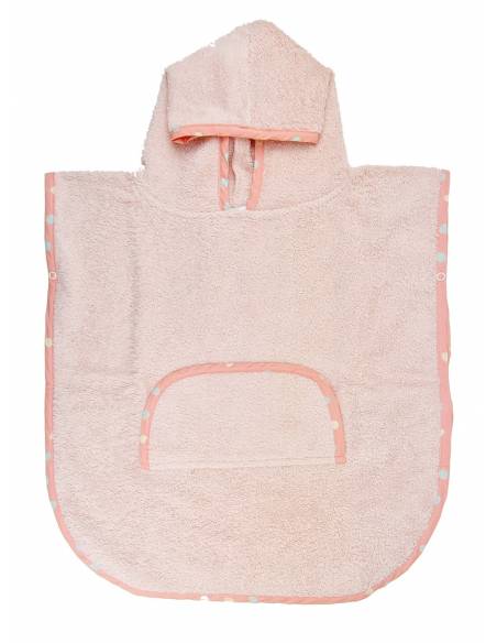Poncho rizo algodón - Rosa
