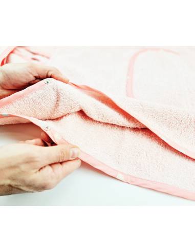 Poncho rizo algodón - Rosa