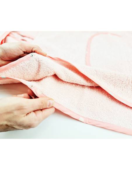 Poncho rizo algodón - Rosa