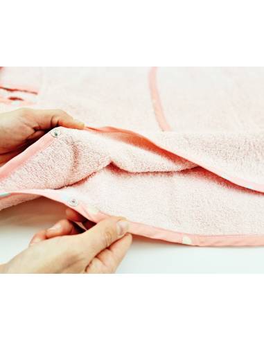 Poncho rizo algodón - Rosa