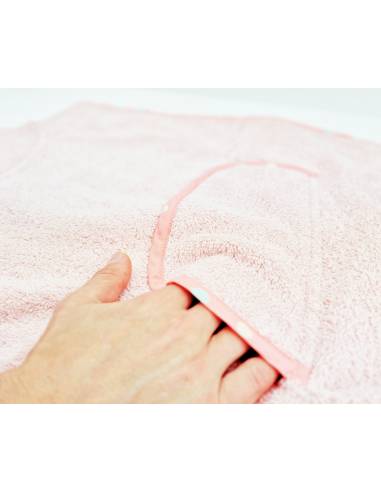 Poncho rizo algodón - Rosa