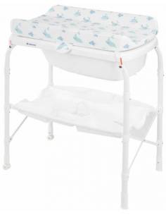 Bañera con soporte y cambiador