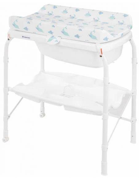 Bañera con soporte y cambiador