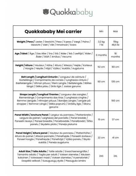 Mei Carrier Quokkababy - Light Grey