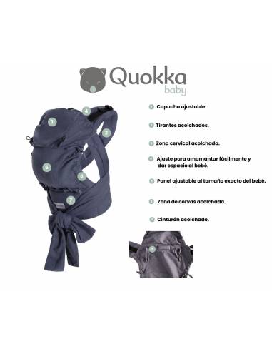 Mei Carrier Quokkababy - Light Grey