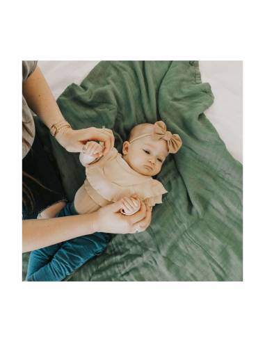 Manta Muselina Bambú - Sage