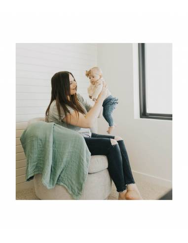 Manta Muselina Bambú - Sage