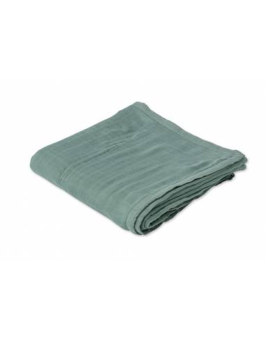 Manta Muselina Bambú - Sage