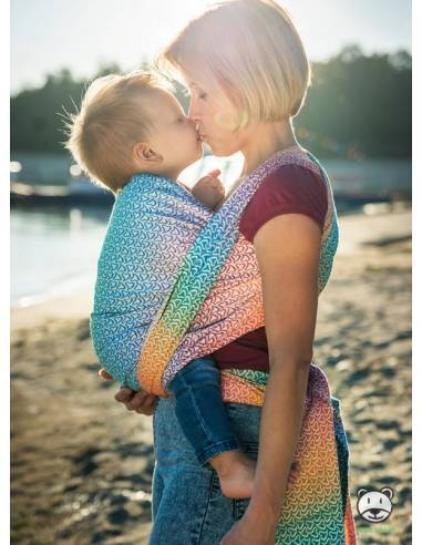 Fular Tejido Jacquard - Hearts Rainbow