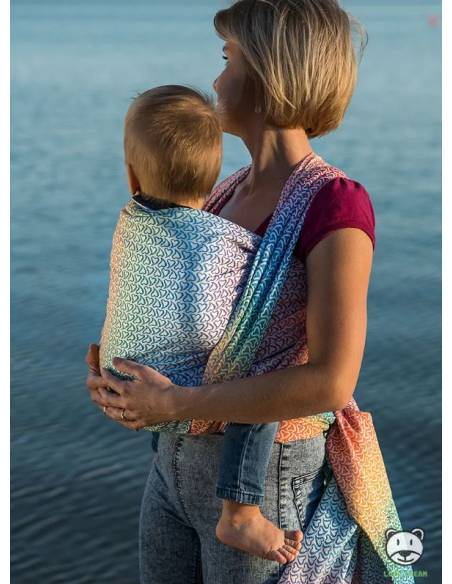 Fular Tejido Jacquard - Hearts Rainbow