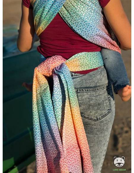 Fular Tejido Jacquard - Hearts Rainbow