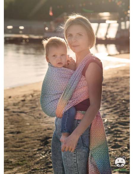 Fular Tejido Jacquard - Hearts Rainbow