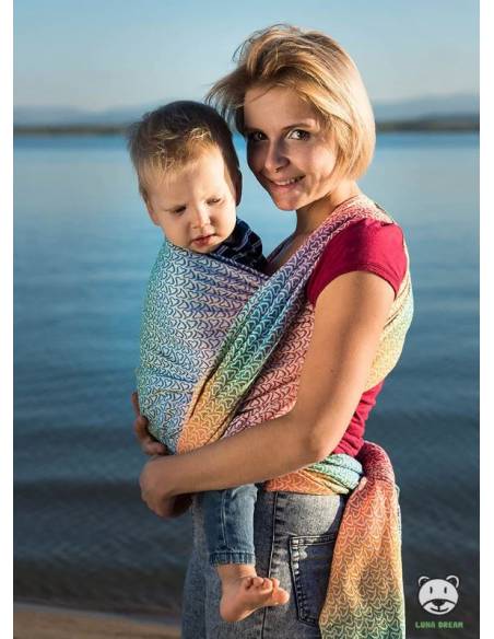 Fular Tejido Jacquard - Hearts Rainbow