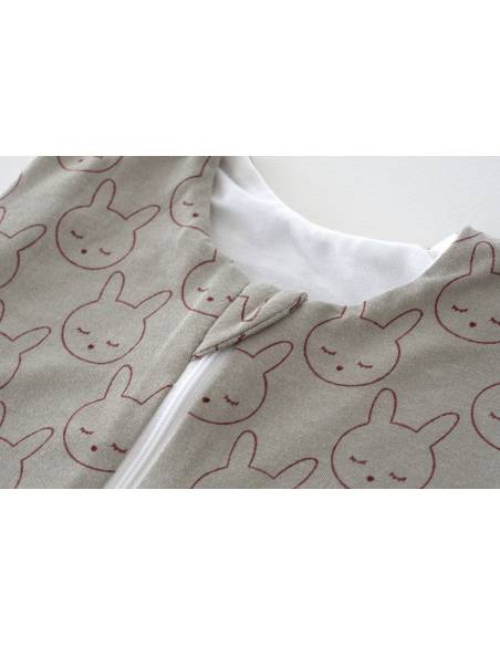 Saco de dormir verano LIEBMICH algodón: conejito verde - 60cm