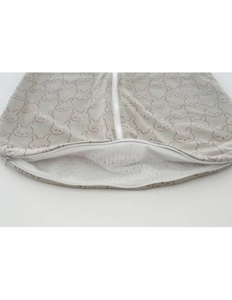 Saco de dormir verano LIEBMICH algodón: conejito verde - 60cm