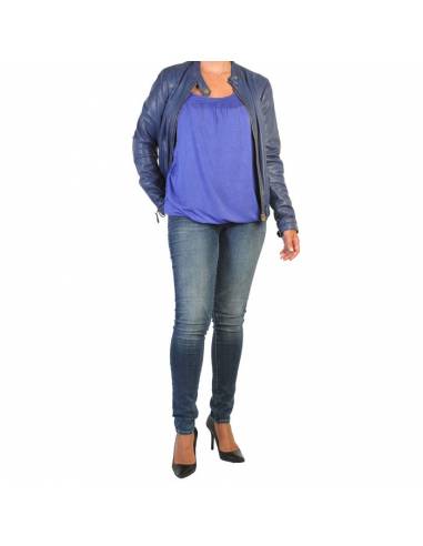 Camiseta manga corta premamá y lactancia - Azul...