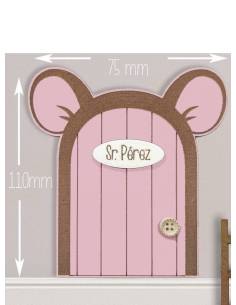 Puerta Ratoncito Pérez Orejas - Rosa