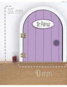 Puerta Ratoncito Pérez que se abre - Lila