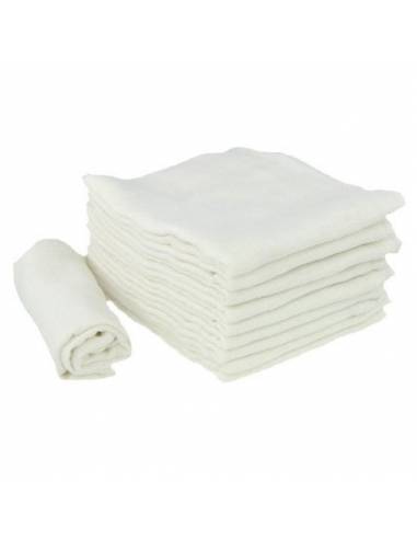 Gasas blanca algodón 70 x 70 cm