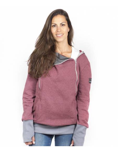 Sudadera de lactancia  - granate - S/M
