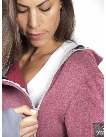 Sudadera de lactancia  - granate - S/M