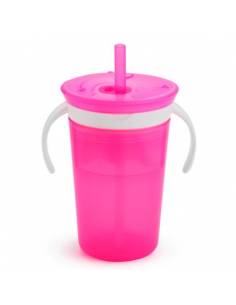 2 en 1: Taza antigoteo con pajita y dispensador merienda...
