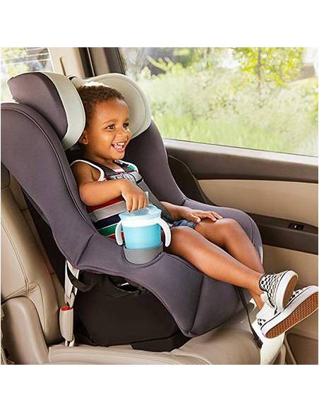 2 en 1: Taza antigoteo con pajita y dispensador merienda - rosa