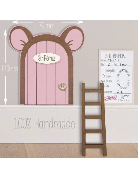 Puerta Ratoncito Pérez Orejas - Rosa