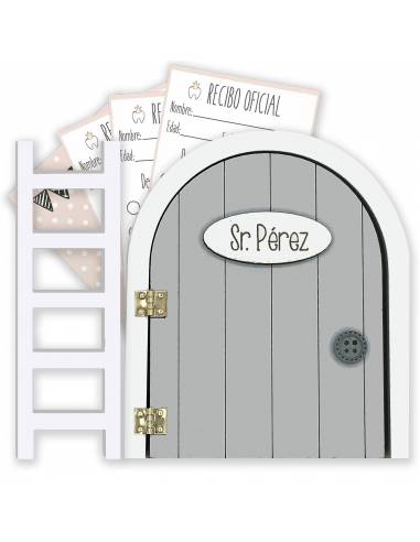 Puerta Ratoncito Pérez que se abre - Gris