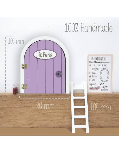 Puerta Ratoncito Pérez que se abre - Lila
