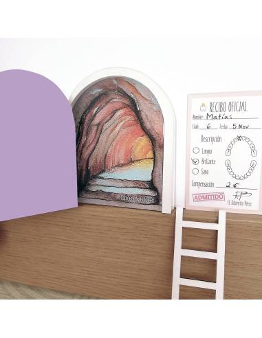 Puerta Ratoncito Pérez que se abre - Lila