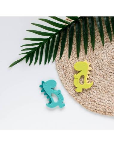 Mordedor de silicona - Dinosaurio - Amarilla