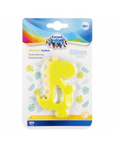 Mordedor de silicona - Dinosaurio - Amarilla