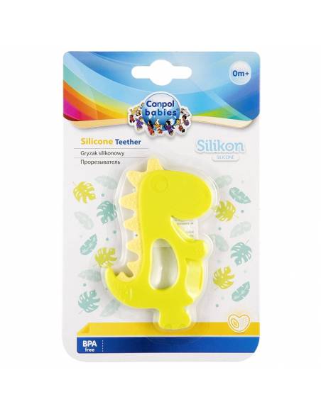 Mordedor de silicona - Dinosaurio - Amarilla