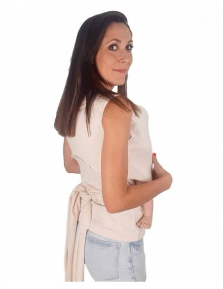 Camiseta Porteo Crisálida - tirantes - Beige