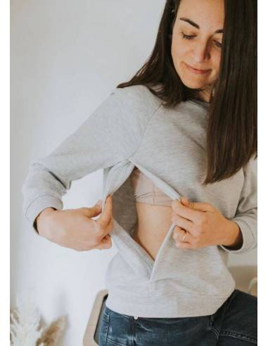 Sudadera Lactancia Always Ready Gris - XXL