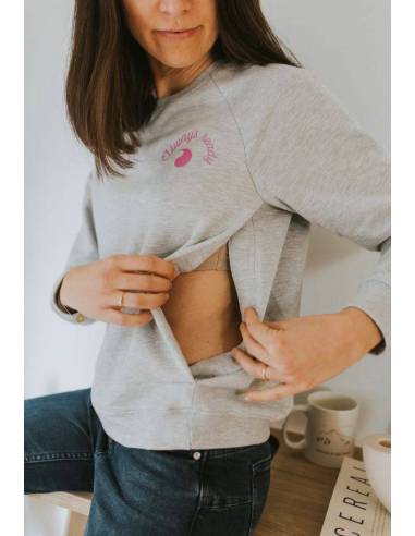 Sudadera Lactancia Always Ready Gris - XXL