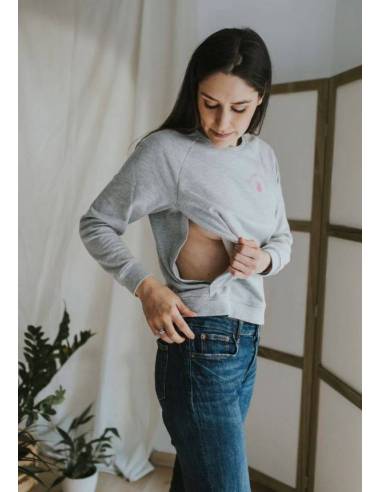 Sudadera Lactancia Always Ready Gris - XXL
