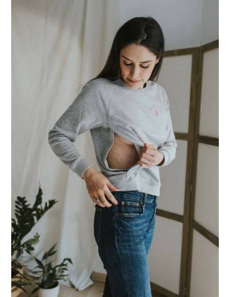 Sudadera Lactancia Always Ready Gris - XXL