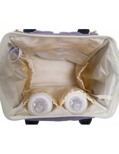 Bolso maternal Siena Negro y Plata