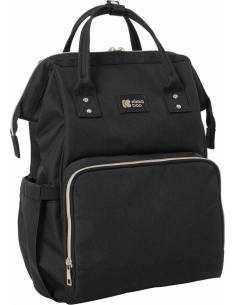 Bolso maternal Siena Negro y Plata