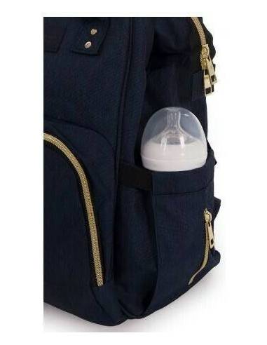 Bolso maternal Siena Negro y Plata