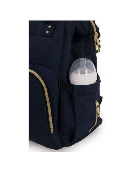 Bolso maternal Siena Negro y Plata