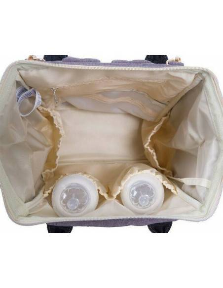 Bolso maternal Siena Negro y Dorado